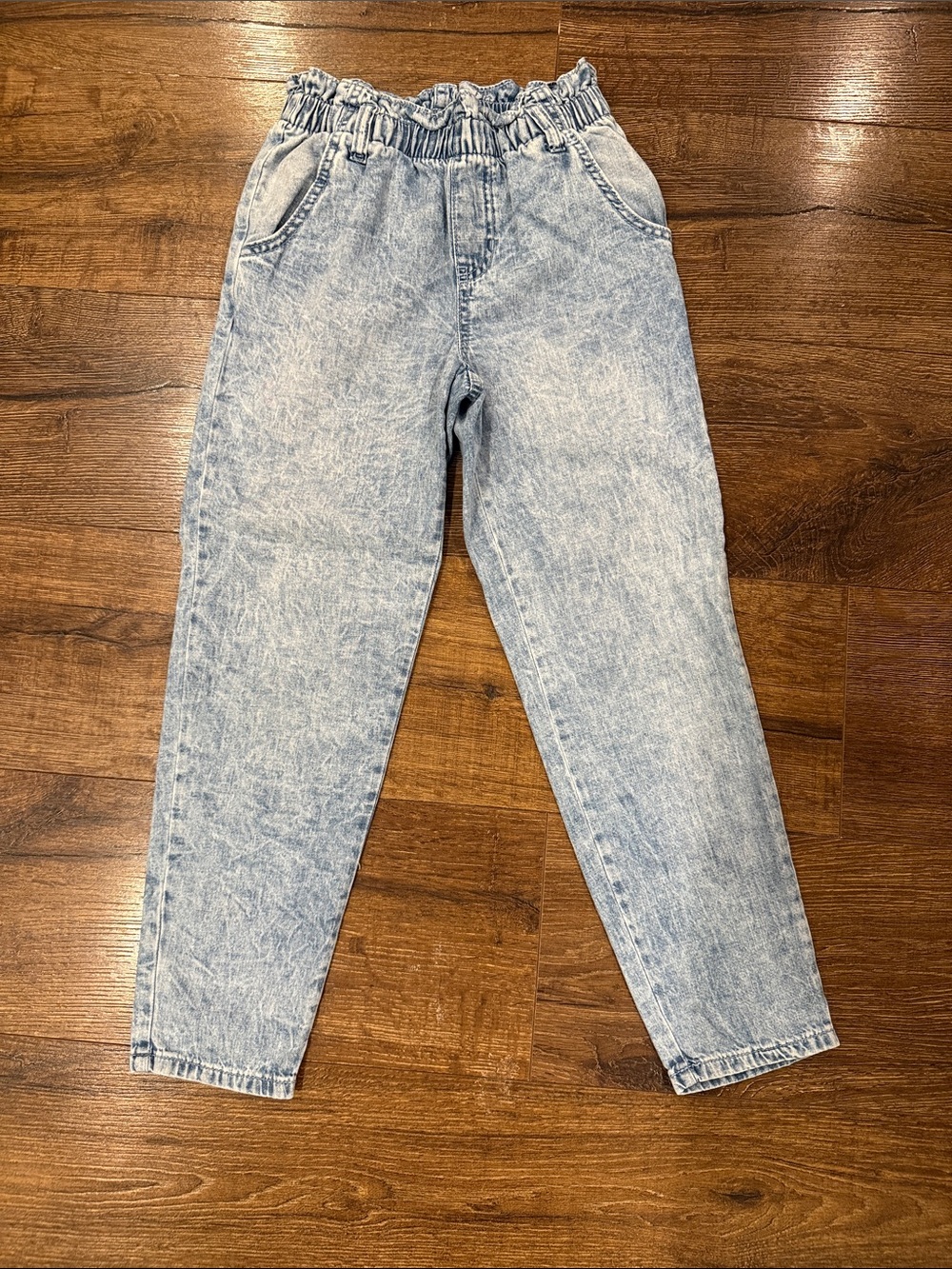 Cat & Jack Light Wash Elastic Waist Kids Denim Pants